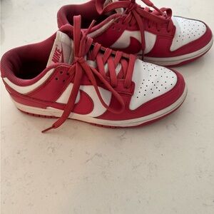 Nike Red and White Athletic Shoes